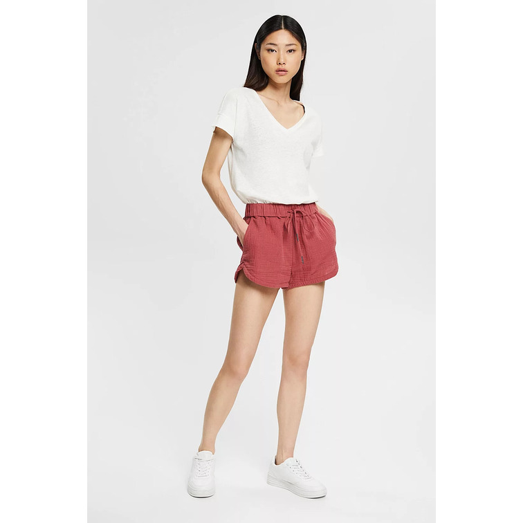 SHORTS TEJIDOS CON EFECTO ARRUGADO MUJER ESPRIT