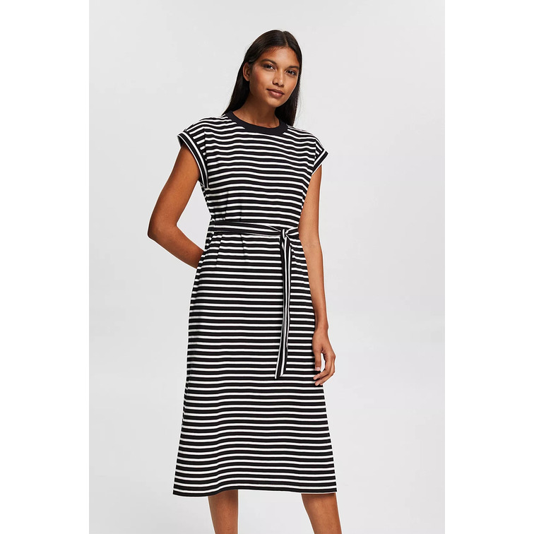 VESTIDO DE JERSEY CON CINTURÓN MUJER ESPRIT