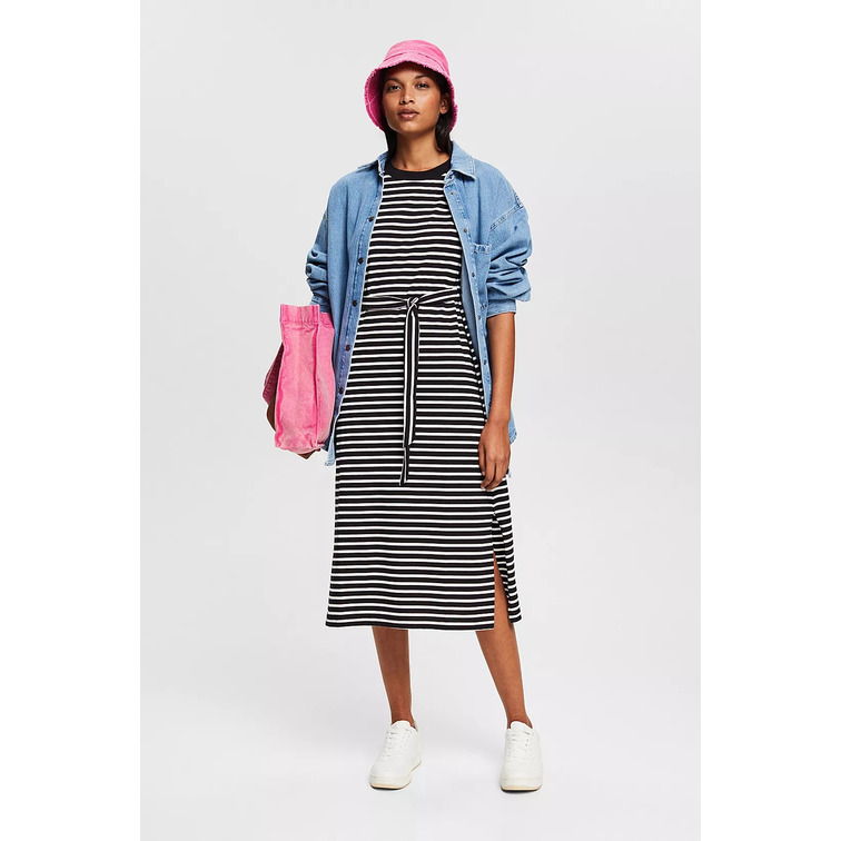 VESTIDO DE JERSEY CON CINTURÓN MUJER ESPRIT