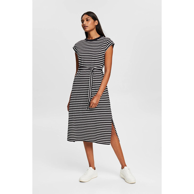 VESTIDO DE JERSEY CON CINTURÓN MUJER ESPRIT