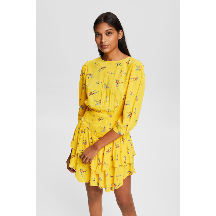 VESTIDO CON FALDA DE VOLANTES MUJER ESPRIT