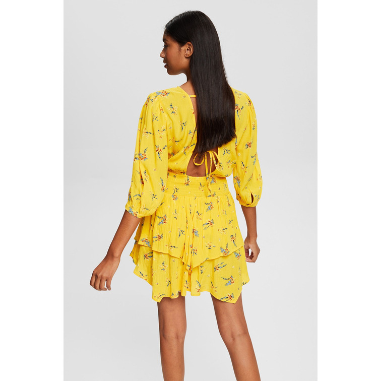 VESTIDO CON FALDA DE VOLANTES MUJER ESPRIT