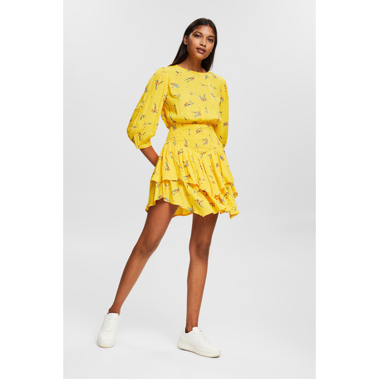 VESTIDO CON FALDA DE VOLANTES MUJER ESPRIT