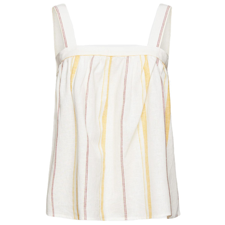 TOP A RAYAS EN MEZCLA DE LINO MUJER ESPRIT