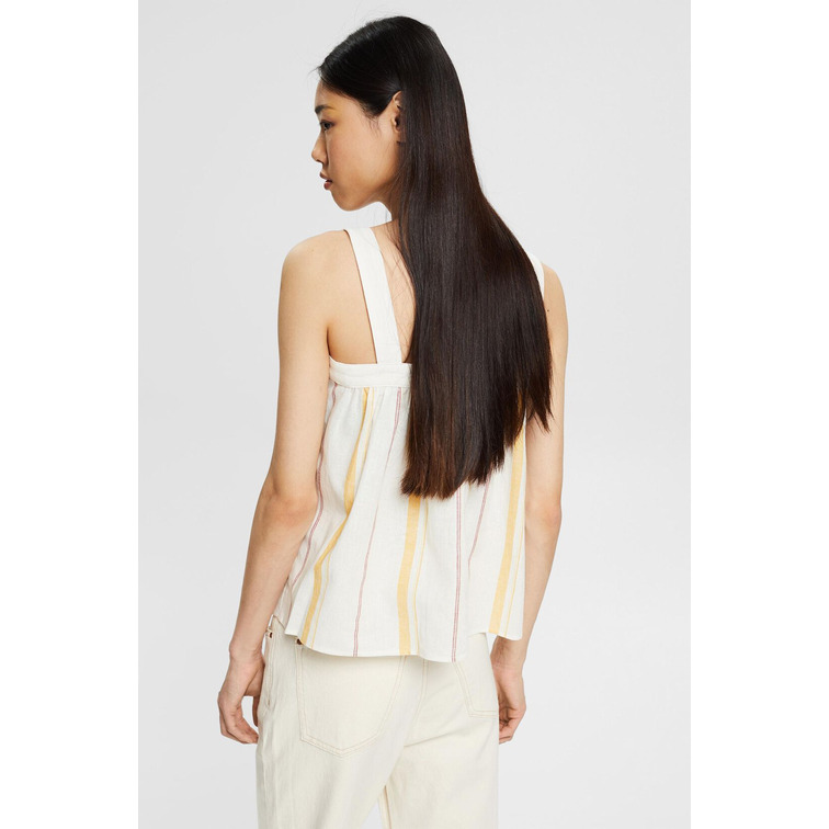 TOP A RAYAS EN MEZCLA DE LINO MUJER ESPRIT