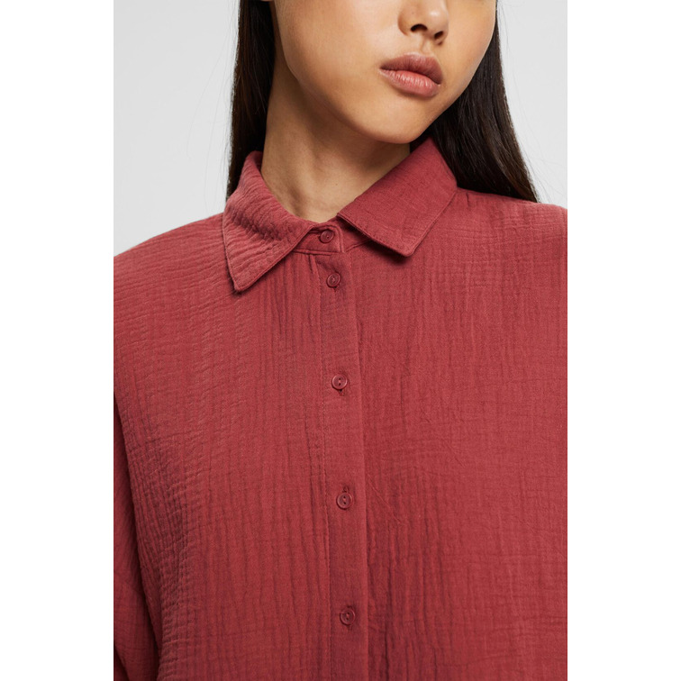 CAMISA OVERSIZE CON EFECTO ARRUGADO MUJER ESPRIT