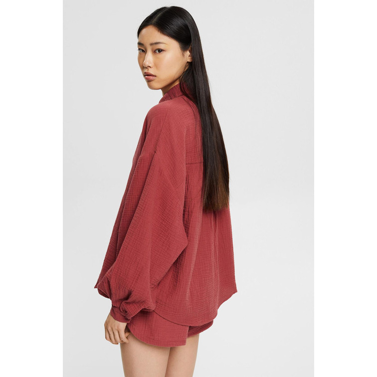 CAMISA OVERSIZE CON EFECTO ARRUGADO MUJER ESPRIT