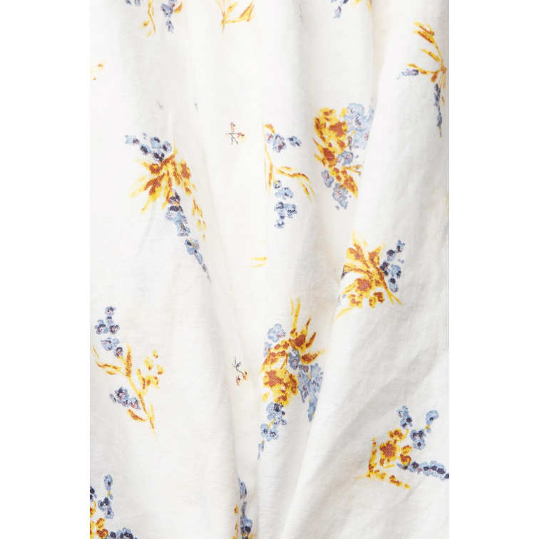 BLUSA CON ESTAMPADO FLORAL EN MEZCLA DE LINO MUJER ESPRIT