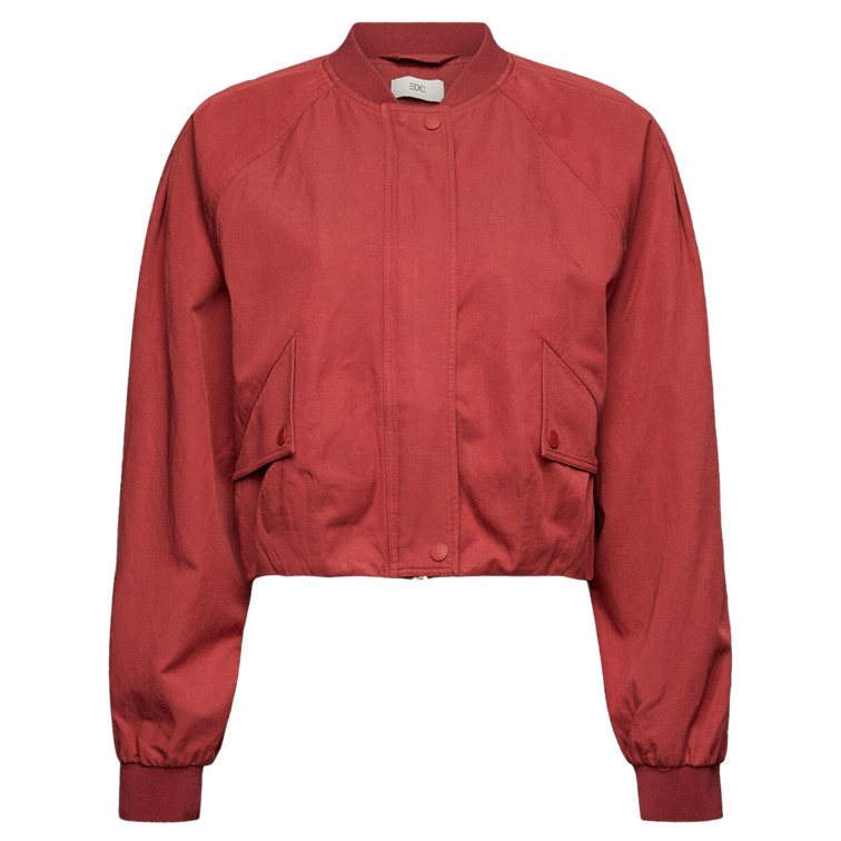 CAZADORA DE ESTILO BOMBER CON LINO MUJER ESPRIT