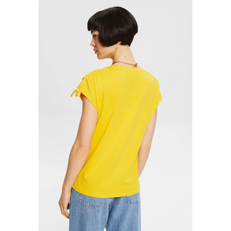 CAMISETA CON HOMBROS FRUNCIDOS MUJER ESPRIT
