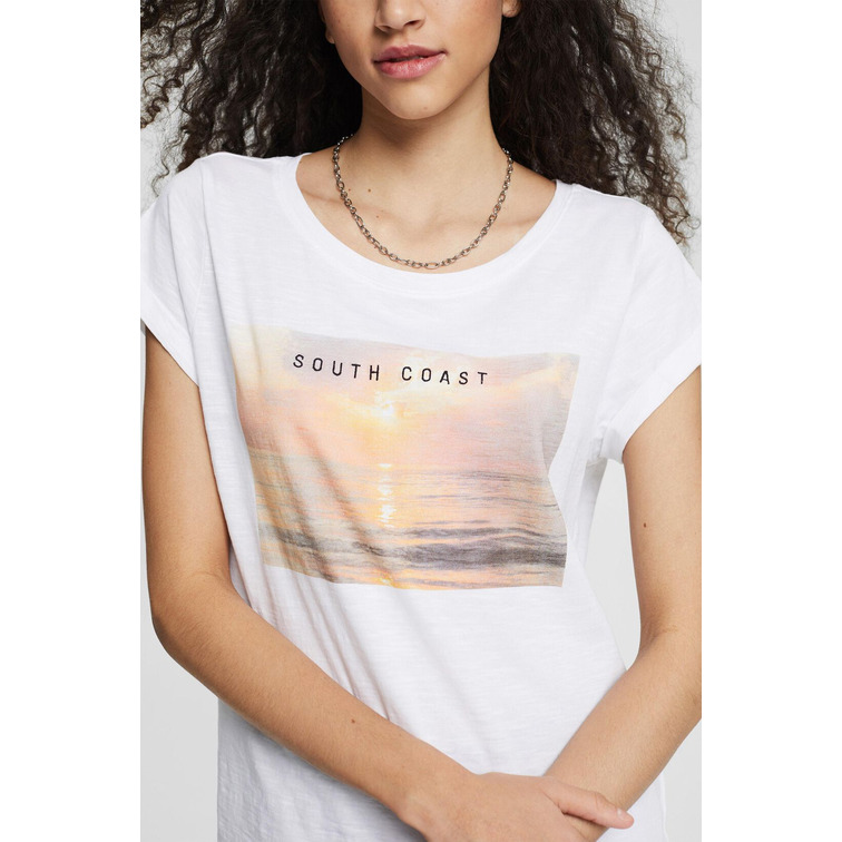 CAMISETA CON ESTAMPADO ARTÍSTICO MUJER ESPRIT