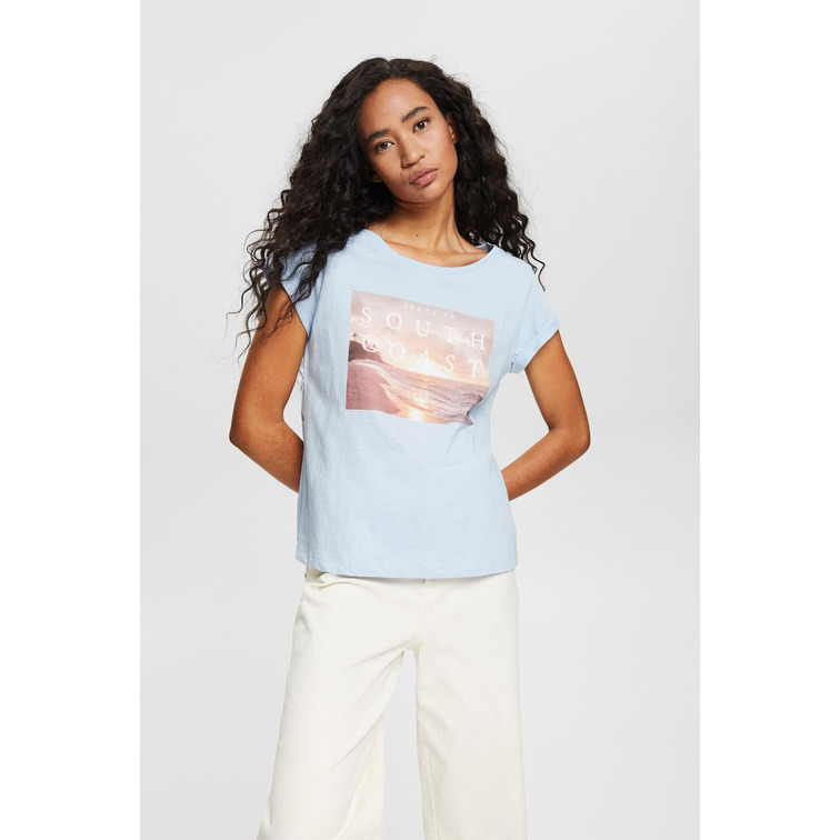 CAMISETA CON ESTAMPADO ARTÍSTICO MUJER ESPRIT