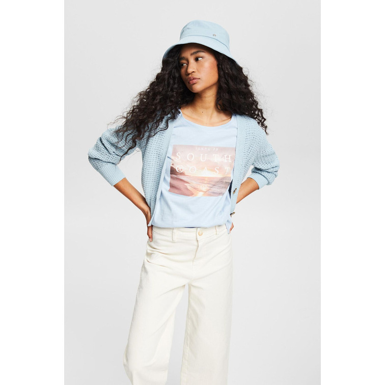 CAMISETA CON ESTAMPADO ARTÍSTICO MUJER ESPRIT