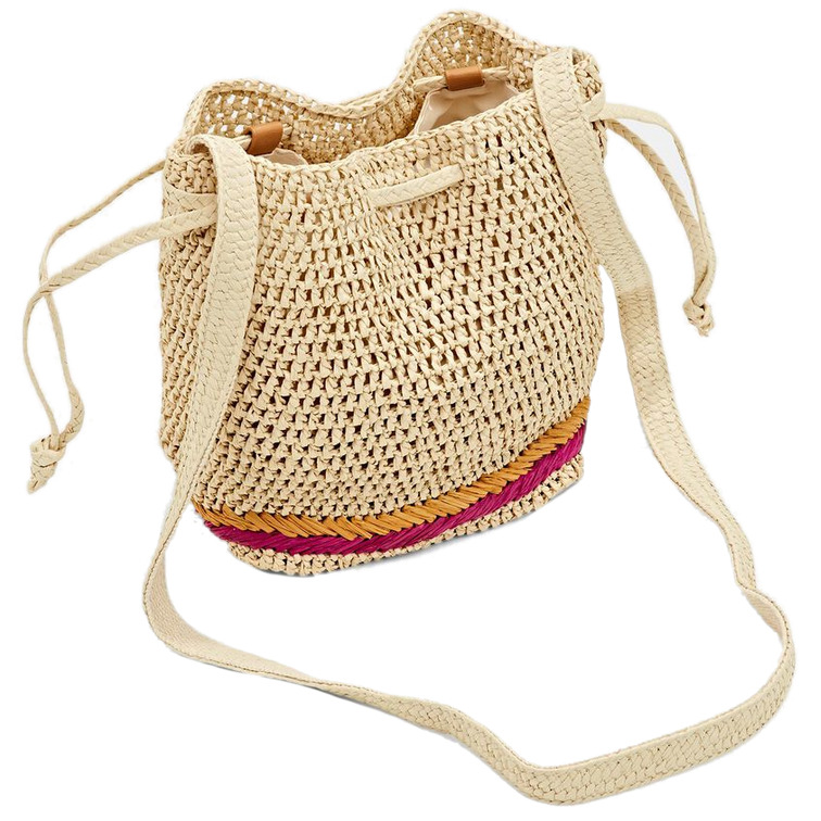 BOLSO TIPO SACO EN PAPEL TRENZADO MUJER ESPRIT