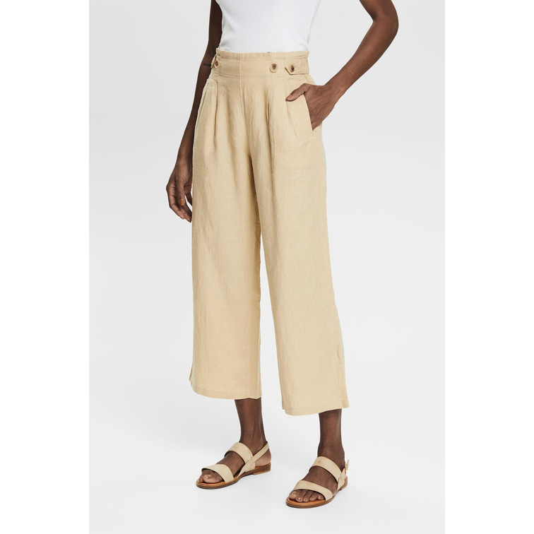 PANTALÓN TOBILLERO DE LINO MUJER ESPRIT