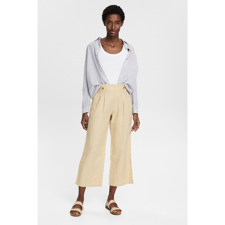 PANTALÓN TOBILLERO DE LINO MUJER ESPRIT