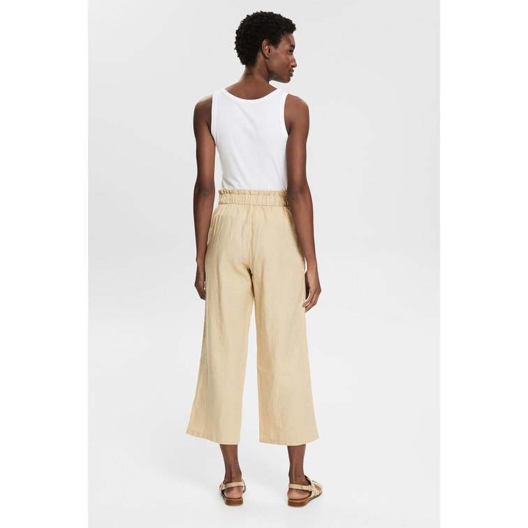 PANTALÓN TOBILLERO DE LINO MUJER ESPRIT