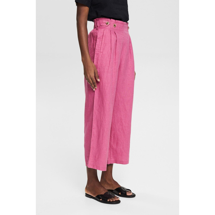 PANTALÓN TOBILLERO DE LINO MUJER ESPRIT