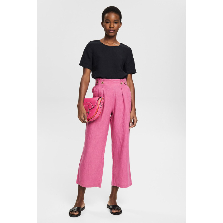PANTALÓN TOBILLERO DE LINO MUJER ESPRIT