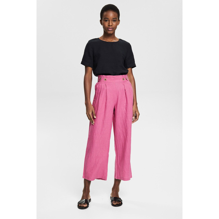 PANTALÓN TOBILLERO DE LINO MUJER ESPRIT