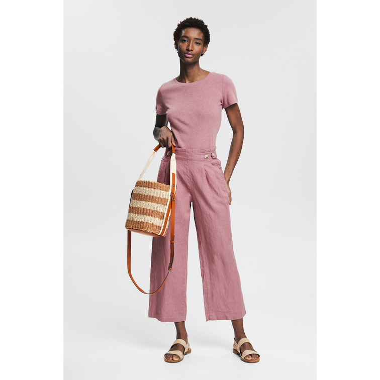PANTALÓN TOBILLERO DE LINO MUJER ESPRIT