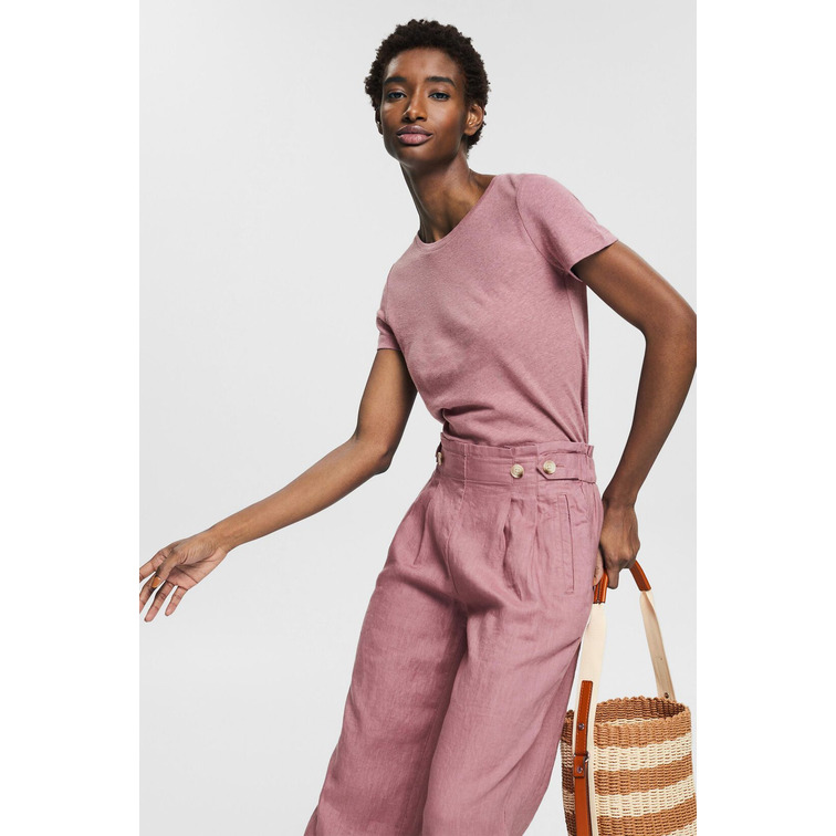 PANTALÓN TOBILLERO DE LINO MUJER ESPRIT