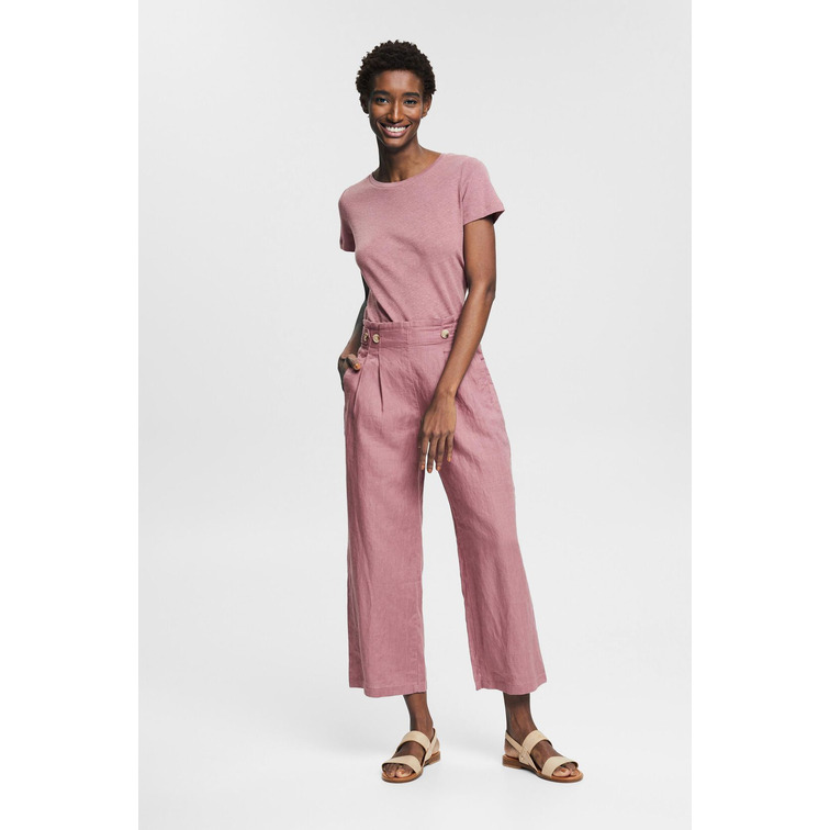 PANTALÓN TOBILLERO DE LINO MUJER ESPRIT