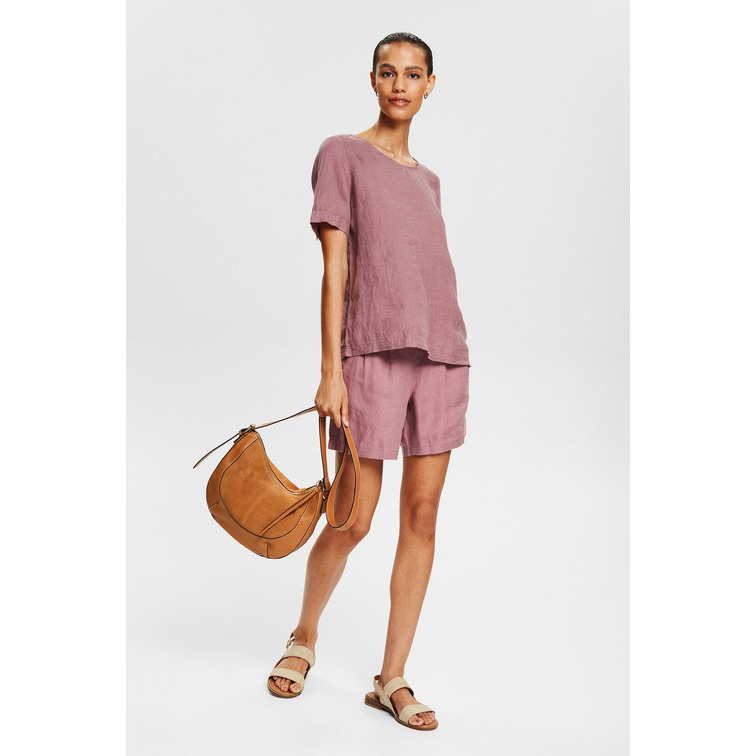 PANTALÓN CORTO DE LINO MUJER ESPRIT