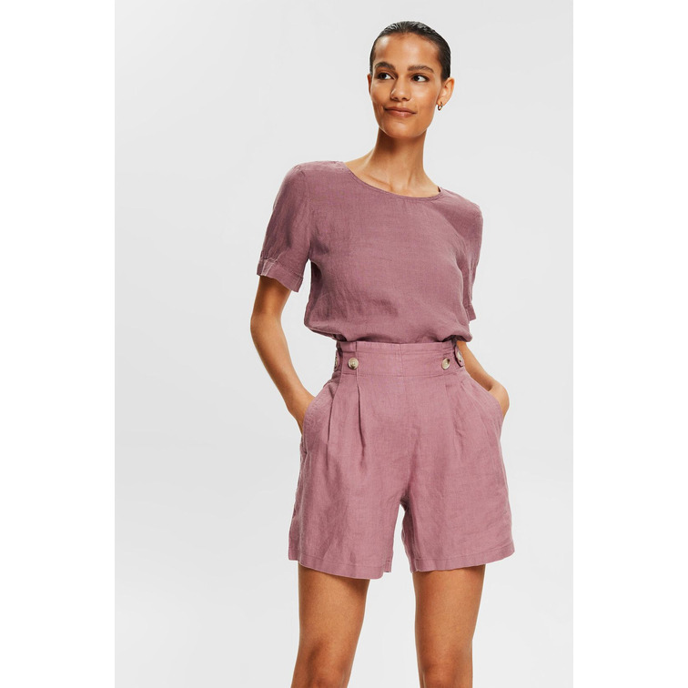 PANTALÓN CORTO DE LINO MUJER ESPRIT