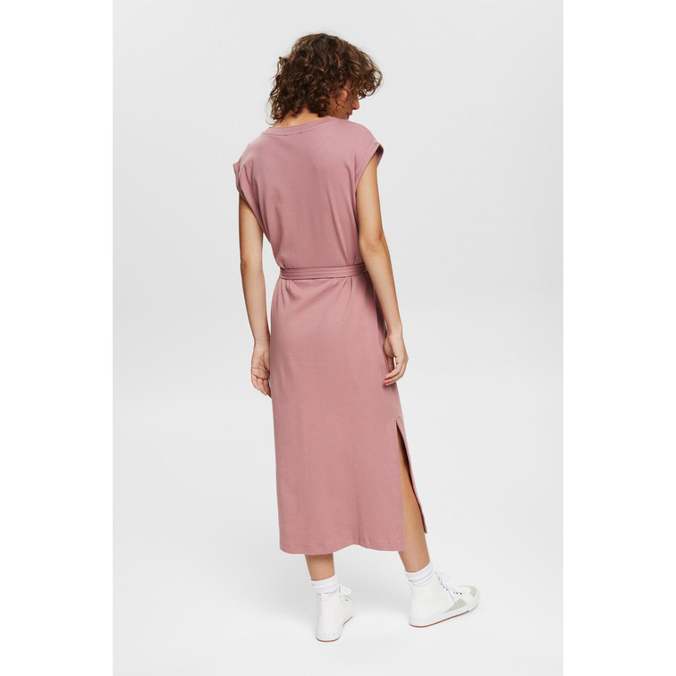 VESTIDO DE JERSEY CON CINTURÓN MUJER ESPRIT