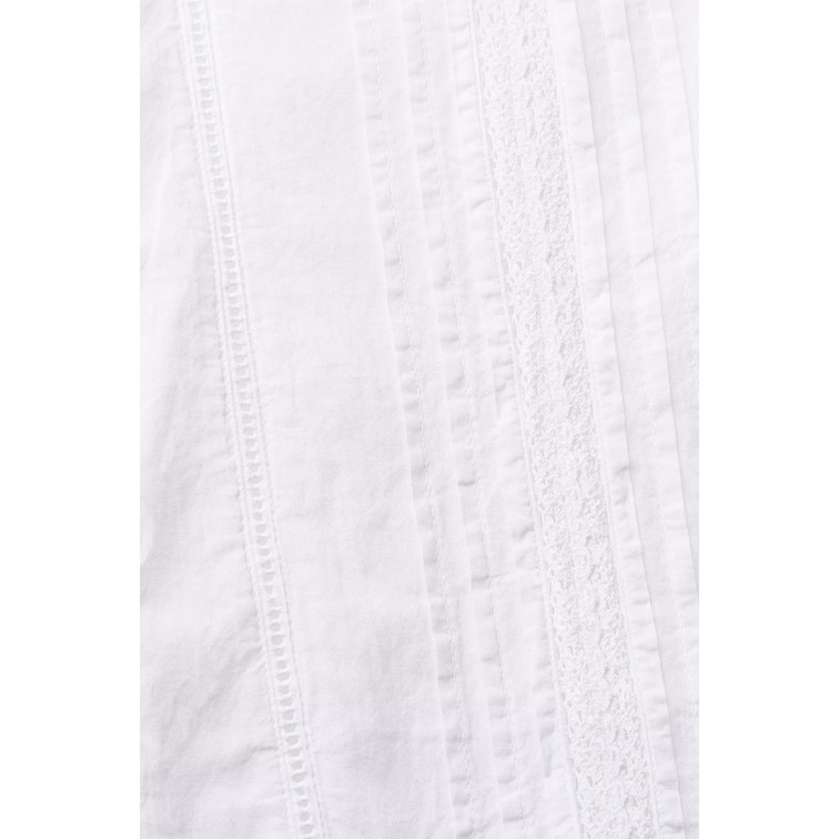 VESTIDO CON ENCAJE CALADO Y BORDADO MUJER ESPRIT