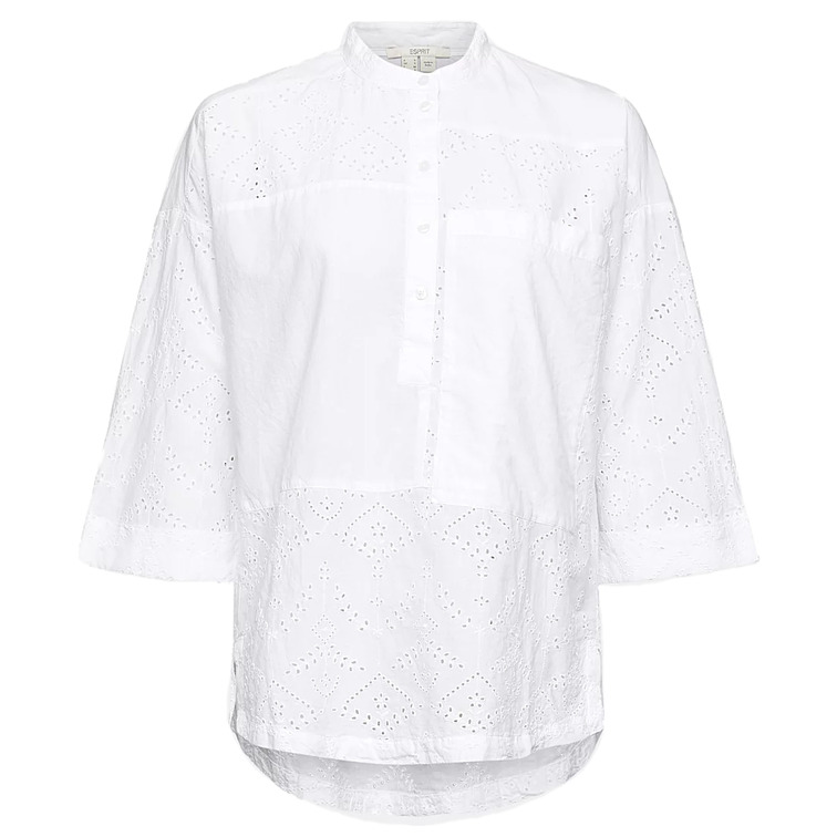BLUSA OVERSIZE CON ENCAJE CALADO MUJER ESPRIT