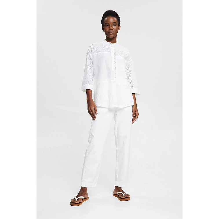 BLUSA OVERSIZE CON ENCAJE CALADO MUJER ESPRIT