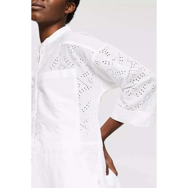 BLUSA OVERSIZE CON ENCAJE CALADO MUJER ESPRIT