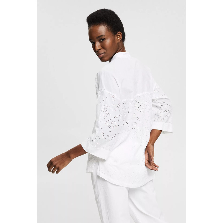 BLUSA OVERSIZE CON ENCAJE CALADO MUJER ESPRIT