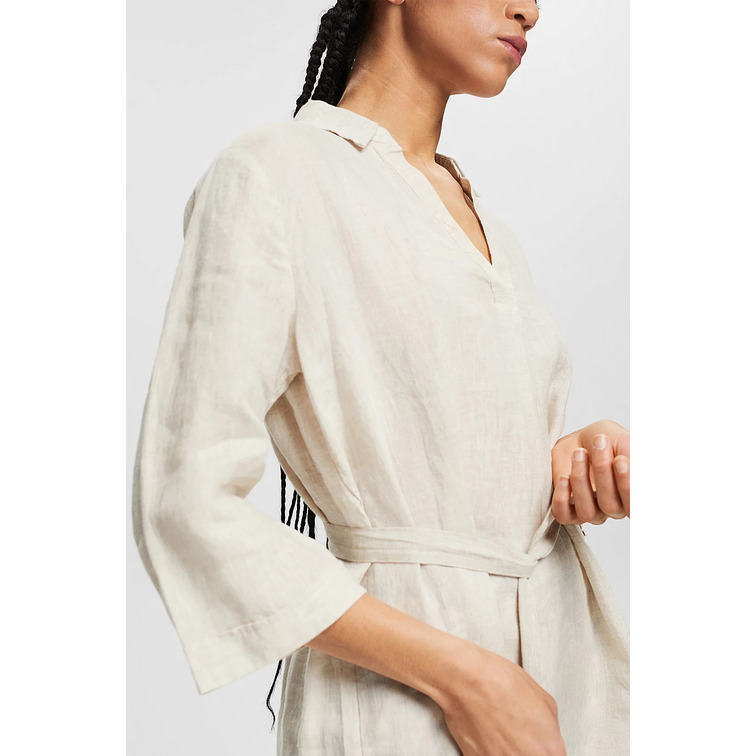 BLUSA DE LINO CON CINTURÓN MUJER ESPRIT