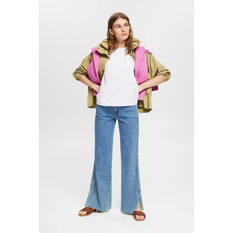 TOP CON ENCAJE CALADO MUJER ESPRIT
