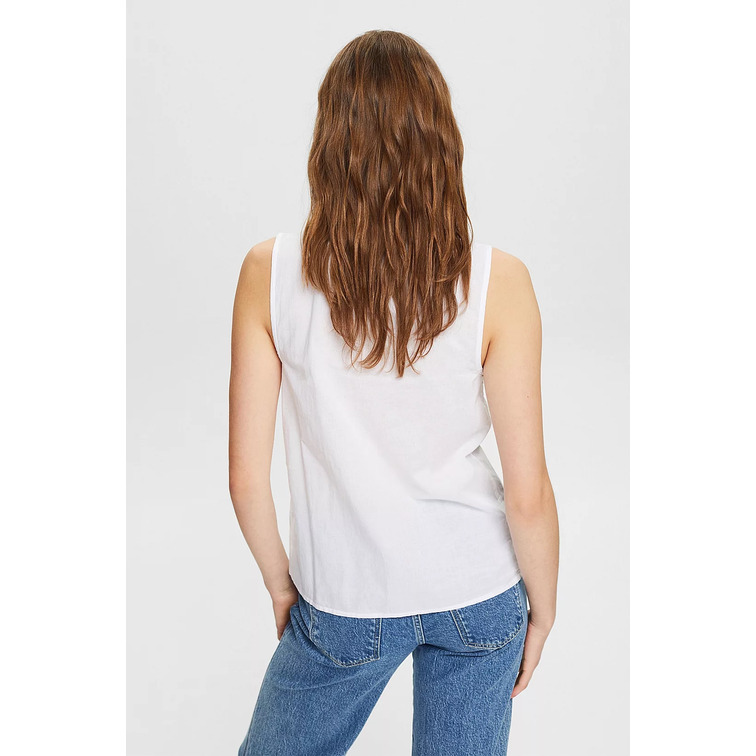 TOP CON ENCAJE CALADO MUJER ESPRIT