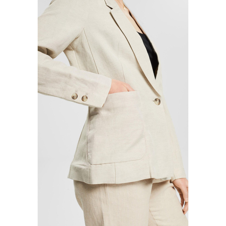 BLAZER EN MEZCLA DE LINO MUJER ESPRIT