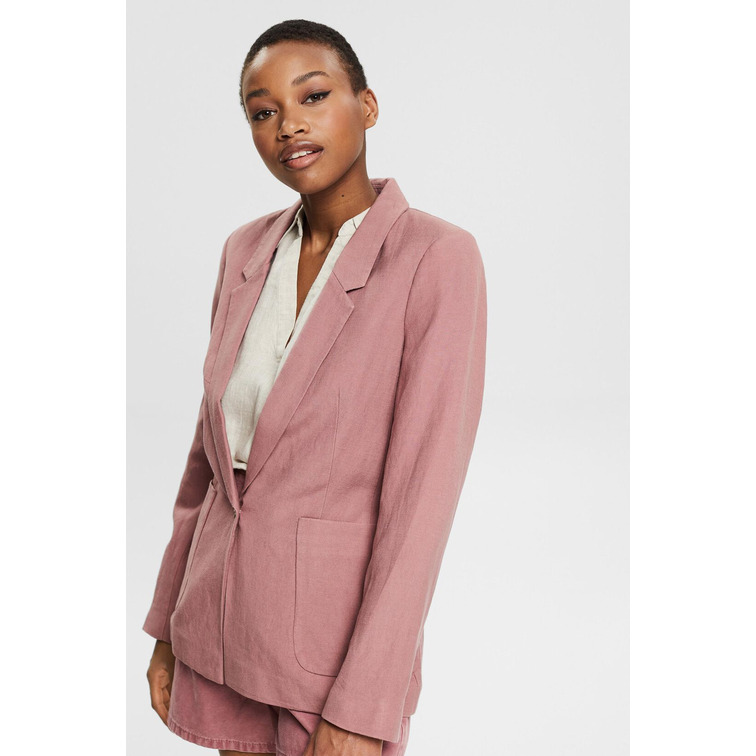 BLAZER EN MEZCLA DE LINO MUJER ESPRIT