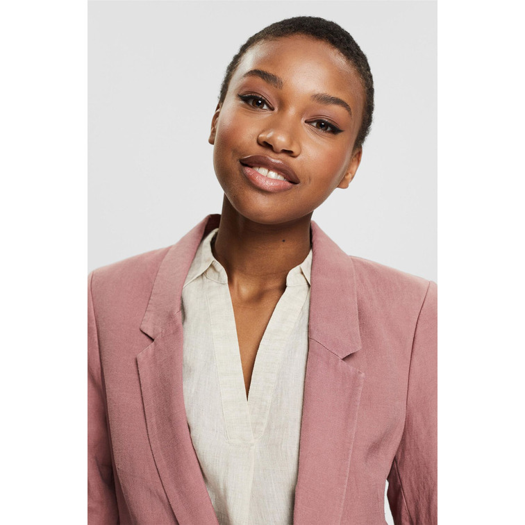 BLAZER EN MEZCLA DE LINO MUJER ESPRIT