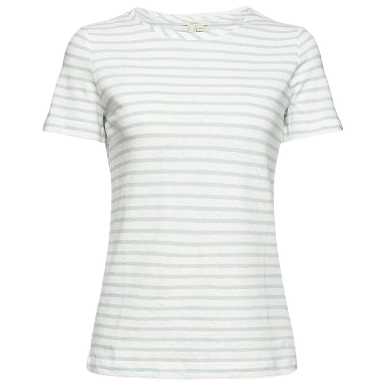 CAMISETA A RAYAS EN MEZCLA DE LINO MUJER ESPRIT