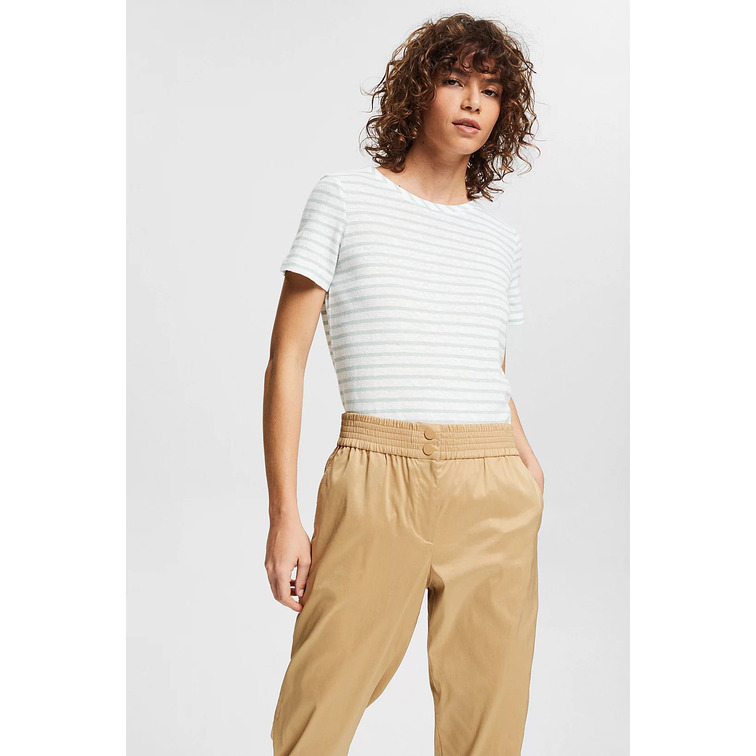 CAMISETA A RAYAS EN MEZCLA DE LINO MUJER ESPRIT
