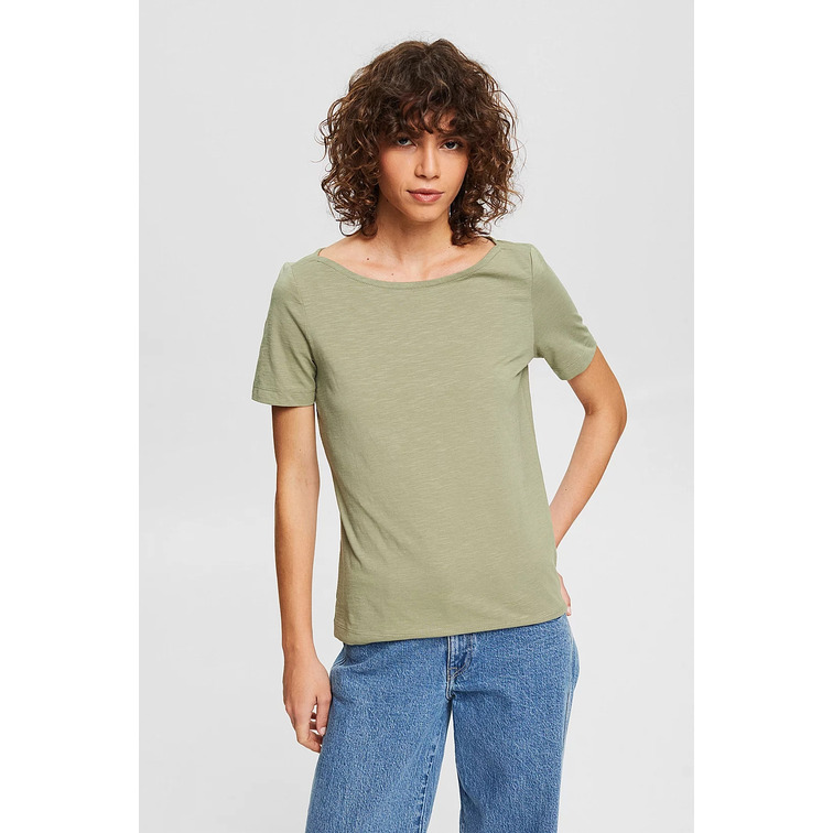 CAMISETA CON CUELLO BARCO MUJER ESPRIT