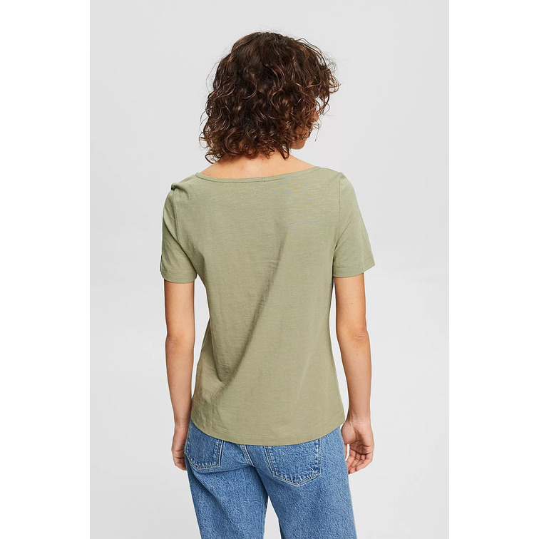 CAMISETA CON CUELLO BARCO MUJER ESPRIT