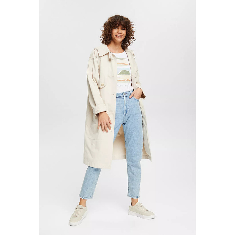 CAMISETA ESTAMPADA CON CUELLO BARCO MUJER ESPRIT