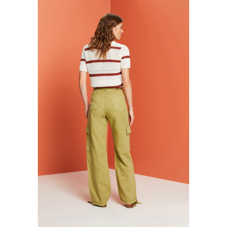 PANTALÓN CARGO EN MEZCLA DE LINO MUJER ESPRIT