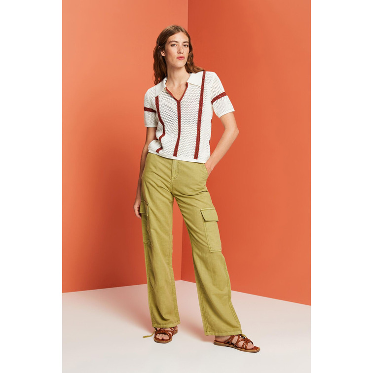 PANTALÓN CARGO EN MEZCLA DE LINO MUJER ESPRIT