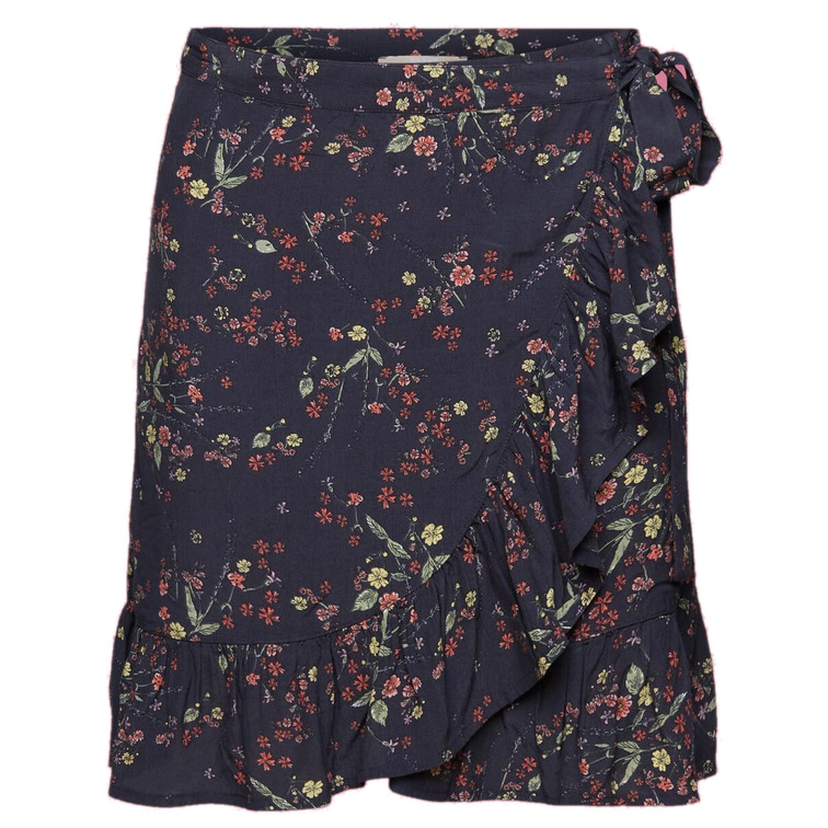MINIFALDA FRUNCIDA DE VISCOSA MUJER ESPRIT