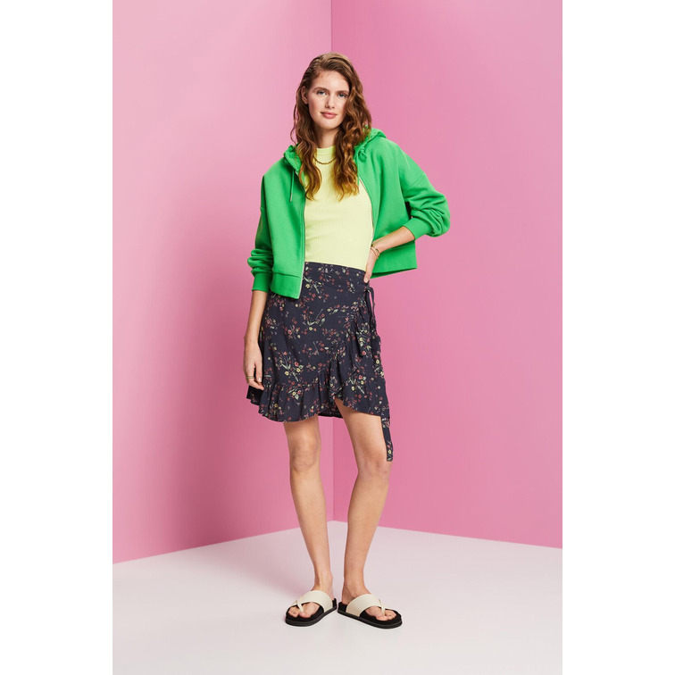 MINIFALDA FRUNCIDA DE VISCOSA MUJER ESPRIT